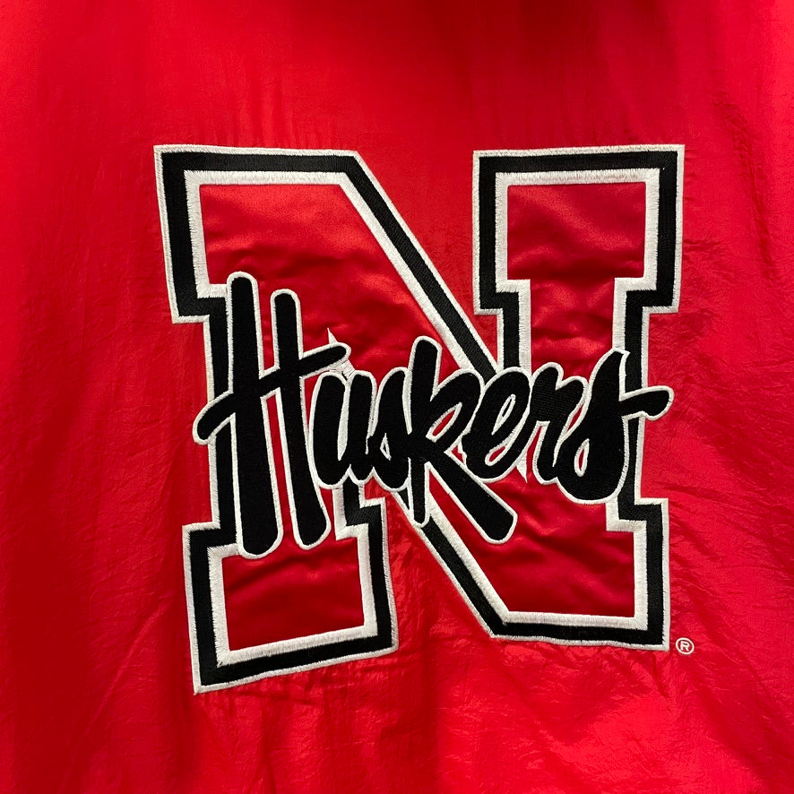 Vintage Nebraska Huskers LOGO 7 Puffer Jacket XL