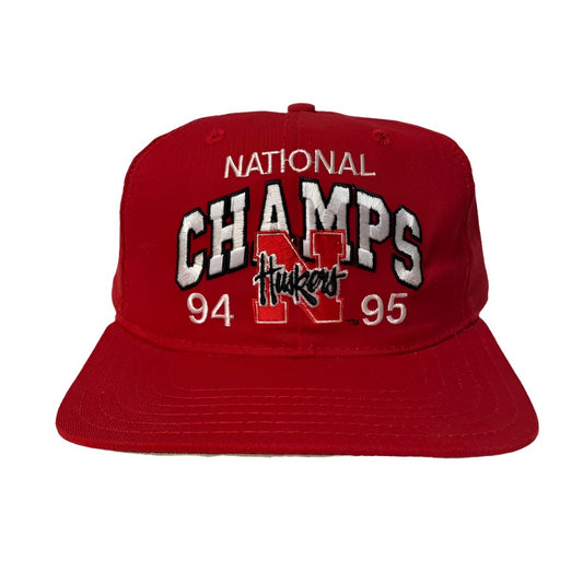 Vintage Nebraska Huskers National Champs 1994 1995 Snapback Hat