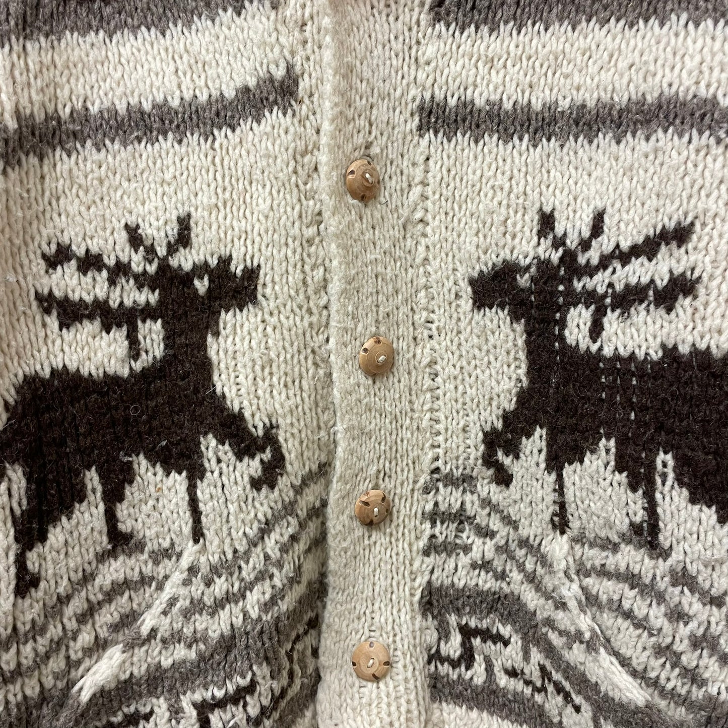 Vintage Deer Kanata Cowichan Tribe Sweater L