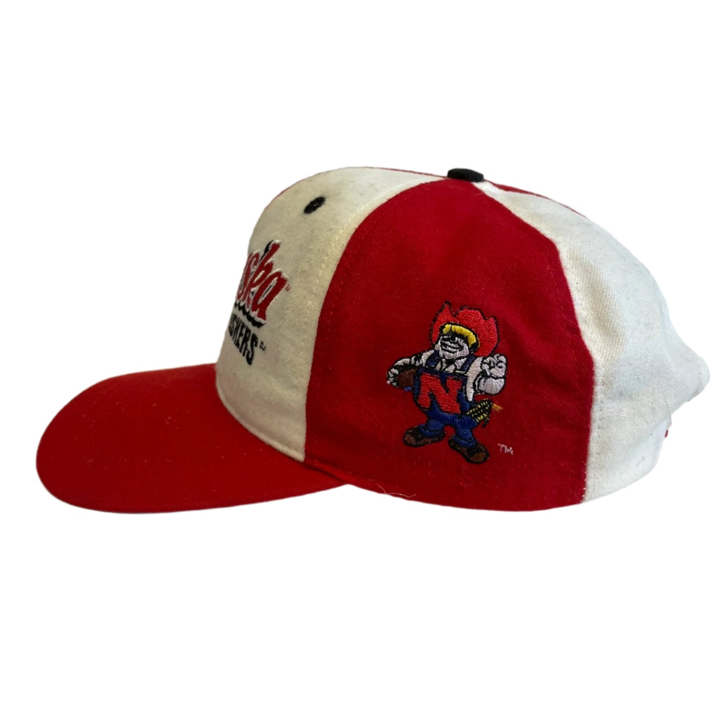 Vintage Nebraska Huskers Checkered Snapback Hat