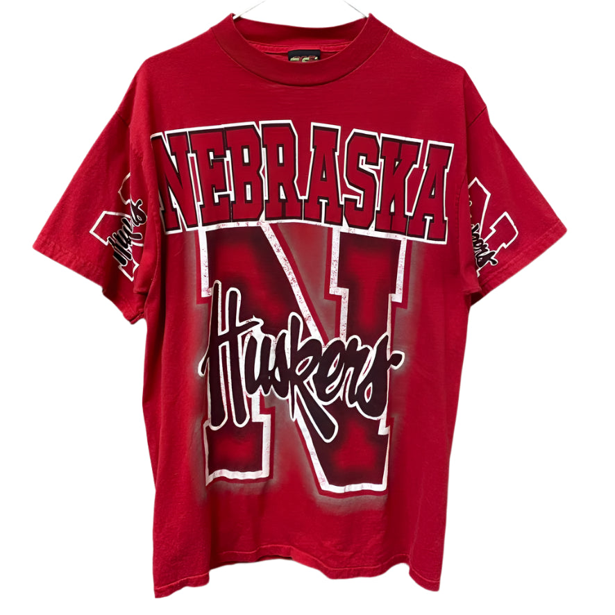 Vintage Nebraska Huskers AOP Shirt L