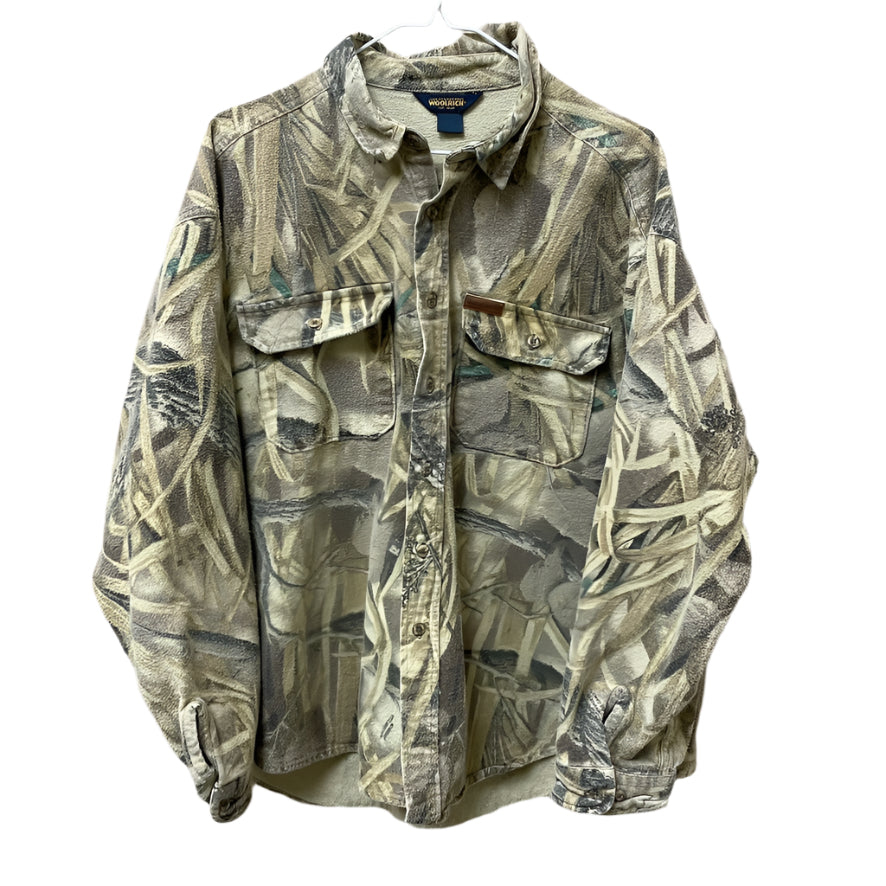 Vintage Woolrich Advantage Wetlands Camo Flannel Shirt L
