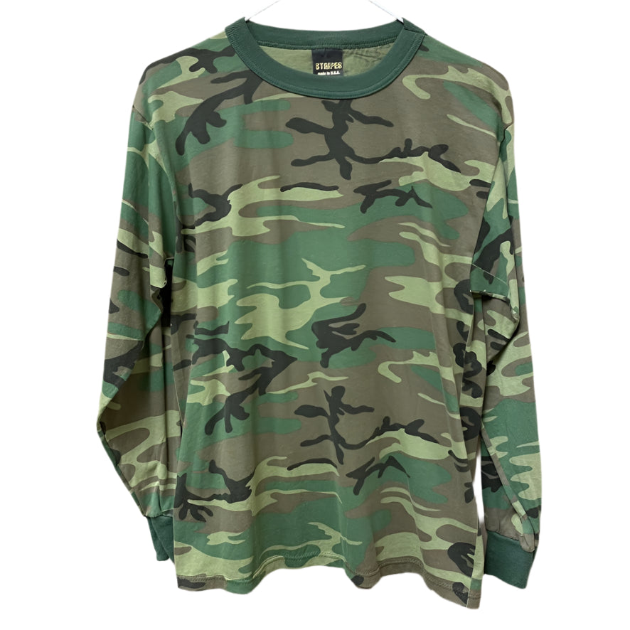 Vintage Woodlands Camo Long Sleeve Shirt M