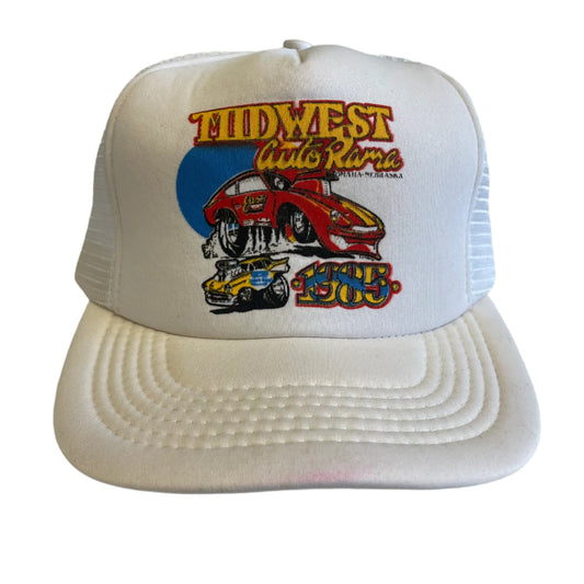 Vintage Midwest Auto Rama Hotrod Show 1985 Snapback Trucker Hat