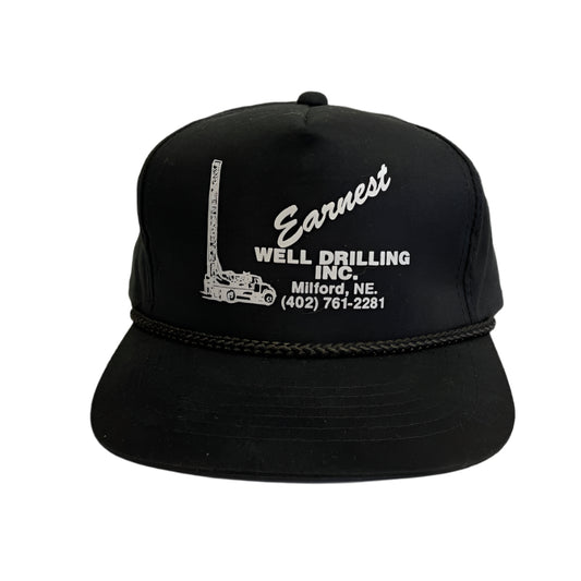 Vintage Earnest Well Drilling Milford Nebraska Snapback Hat