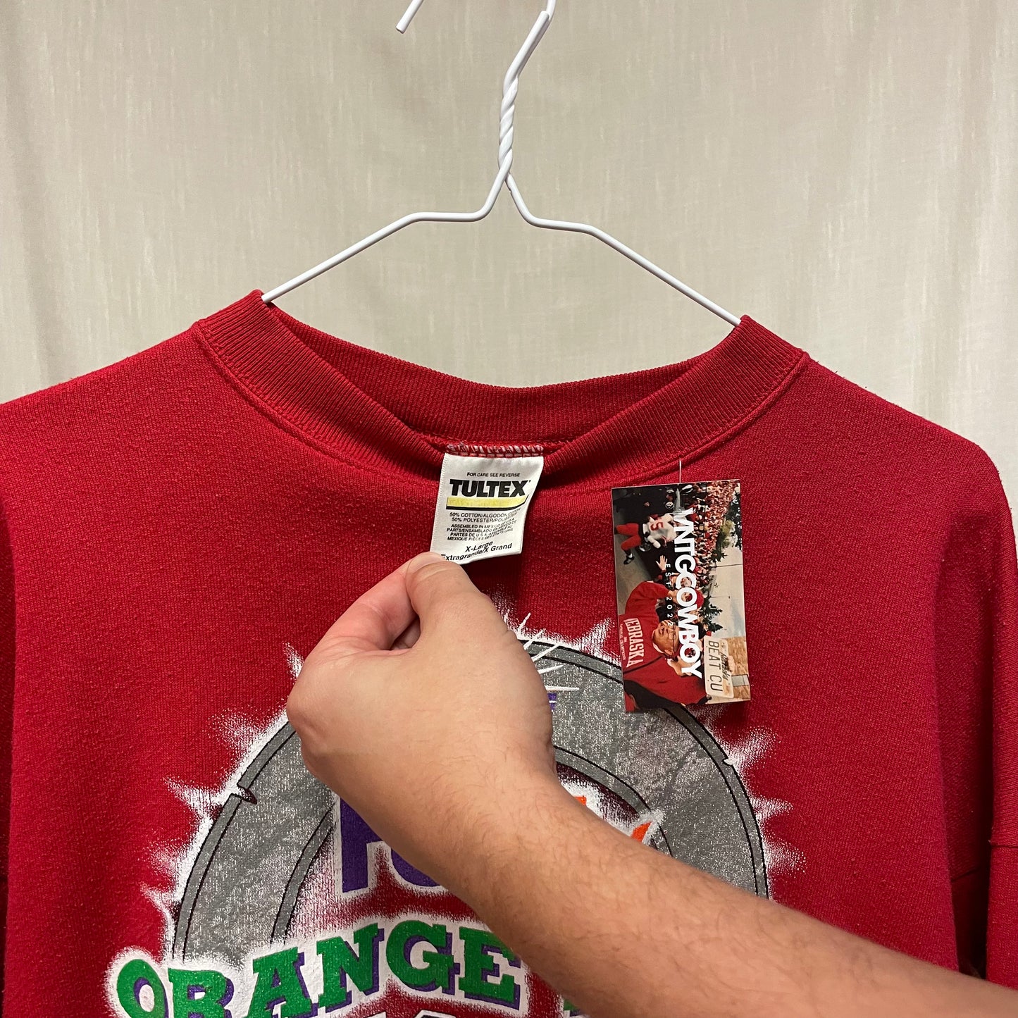 Vintage Nebraska Huskers 1998 FedEx Orange Bowl Crewneck XL