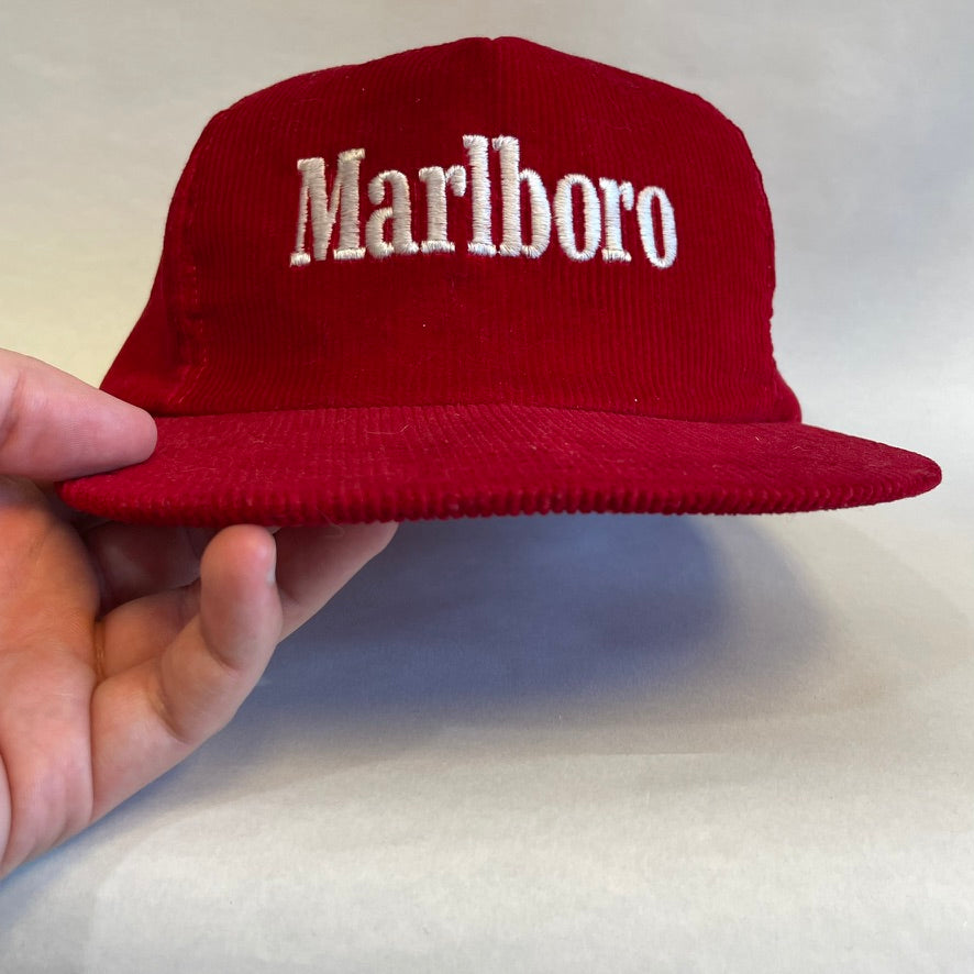 Vintage Marlboro Corduroy Snapback Hat