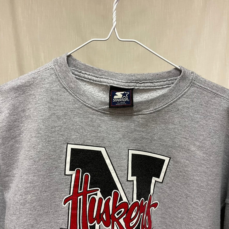 Vintage Nebraska Huskers STARTER Crewneck XL