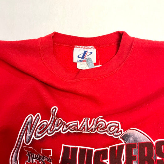 Vintage Nebraska Huskers Logo Athletic Crewneck XL