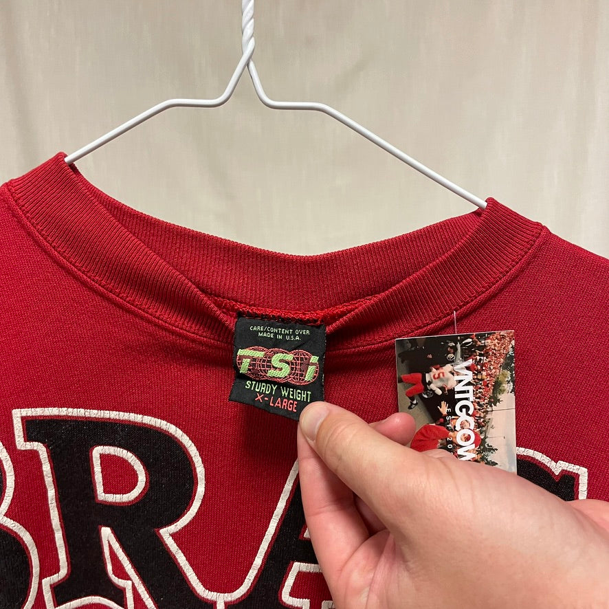 Vintage Nebraska Huskers Spellout Crewneck XL