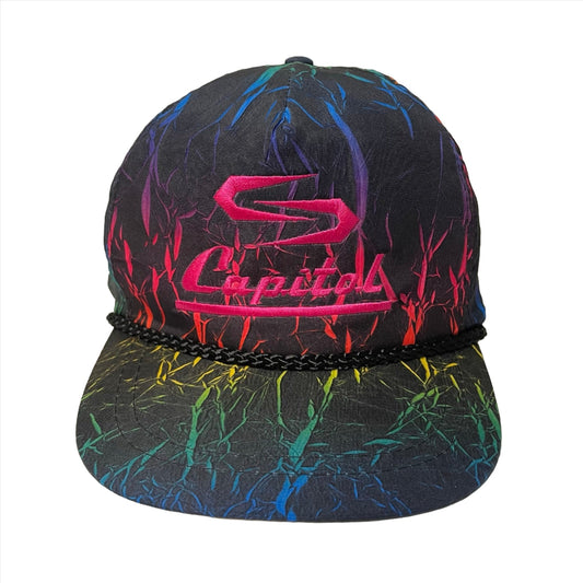 Vintage Capitol Neon Rainbow Snapback Hat