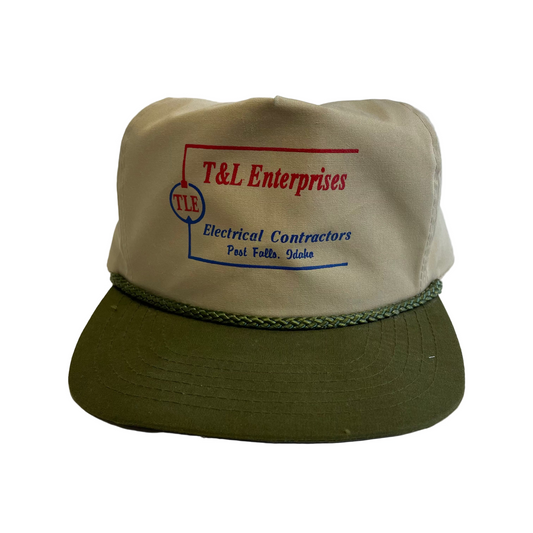 Vintage T&L Enterprises Electrical Contractors Post Falls Idaho Zipback Hat