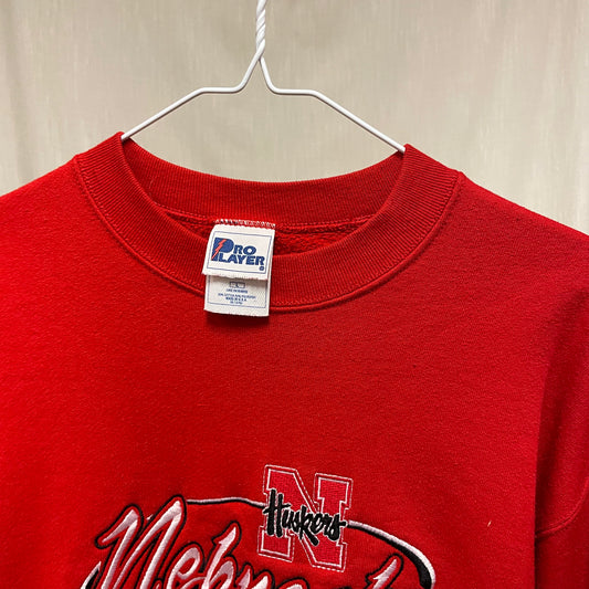 Vintage Nebraska Huskers PRO PLAYER Crewneck L