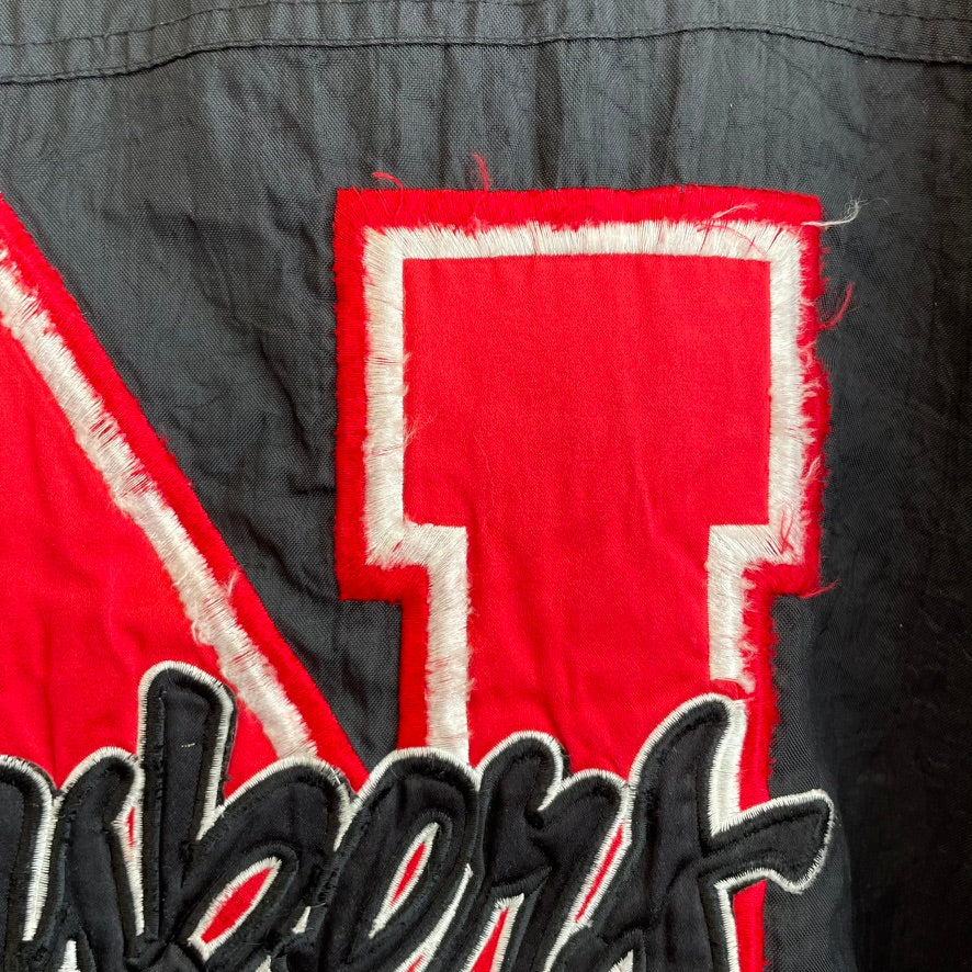 Vintage Nebraska Huskers Puffer Quarter Zip Jacket STARTER L