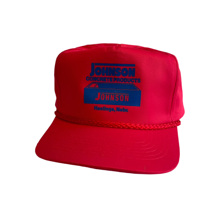 Vintage Johnson Concrete Products Hastings, NE Snapback Hat