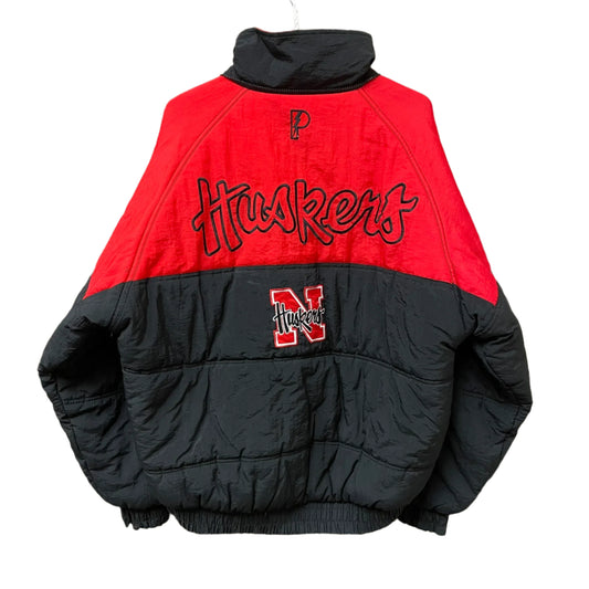 Vintage Nebraska Huskers Pro Player Puffer Jacket M