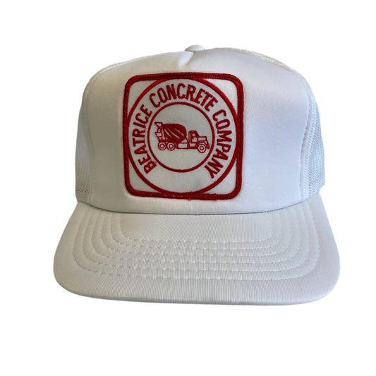 Vintage Beatrice Concrete Company Patch Snapback Trucker Hat