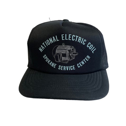 Vintage National Electric Coil Spokane Service Snapback Trucker Hat