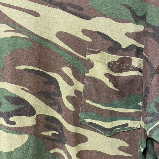 Vintage Ranger Woodland Camo Long Sleeve Pocket Shirt XL