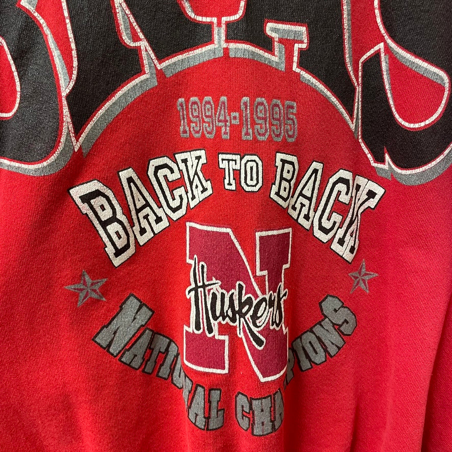 Vintage Nebraska Huskers Spellout Crewneck M