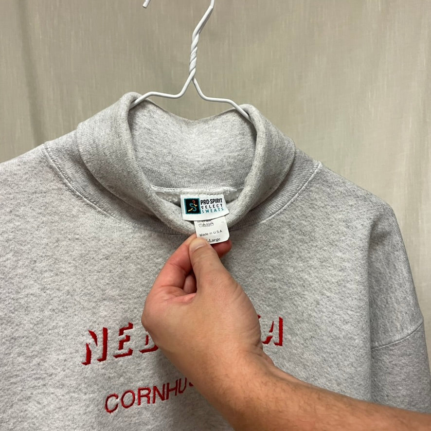 Vintage Nebraska Huskers Tutleneck Crewneck L