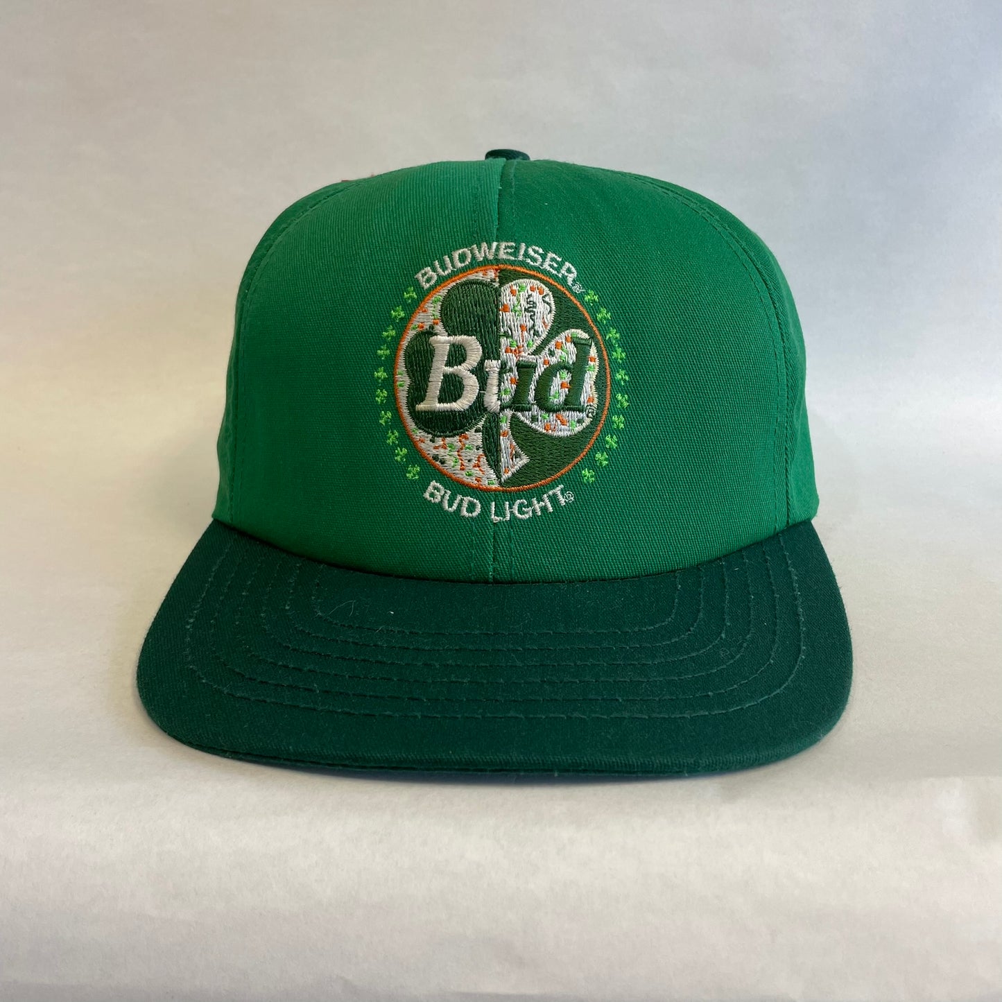 Vintage Budweiser Clover Bud Light Beer Snapback Hat
