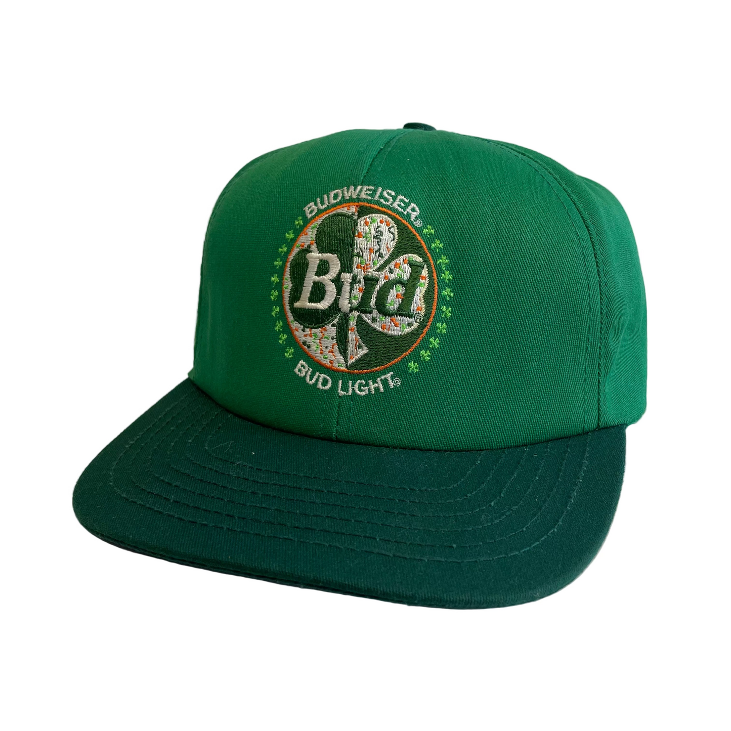 Vintage Budweiser Clover Bud Light Beer Snapback Hat