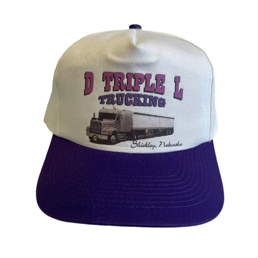 Vintage D Triple L Trucking Shickley, Nebraska Snapback Hat