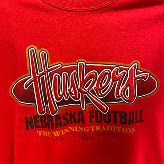 Vintage Nebraska Huskers Football Shirt XL