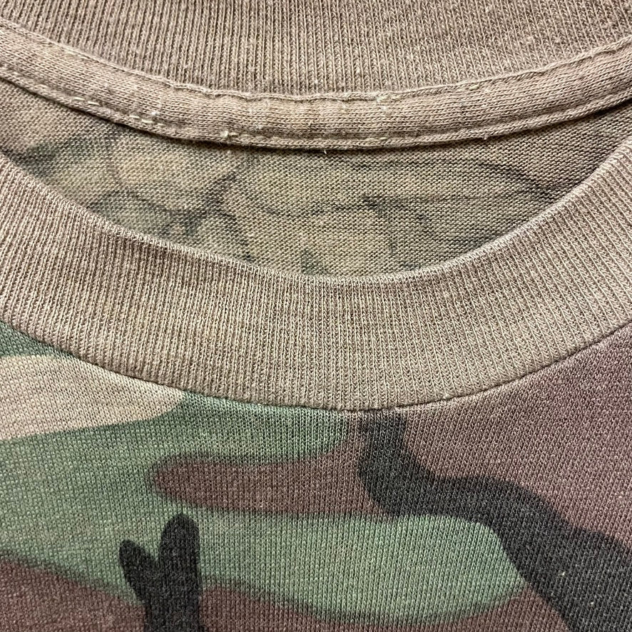 Vintage 80s Woodland Camo Pocket Shirt S