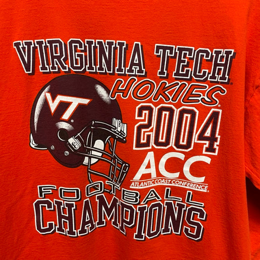 Vintage Virgina Tech ACC Champions Graphic Long Sleeve Shirt L
