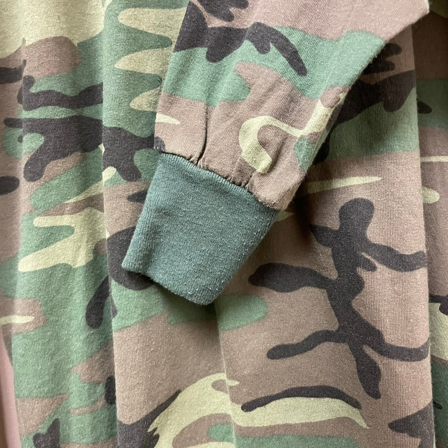 Vintage Woodlands Camo Long Sleeve Shirt M