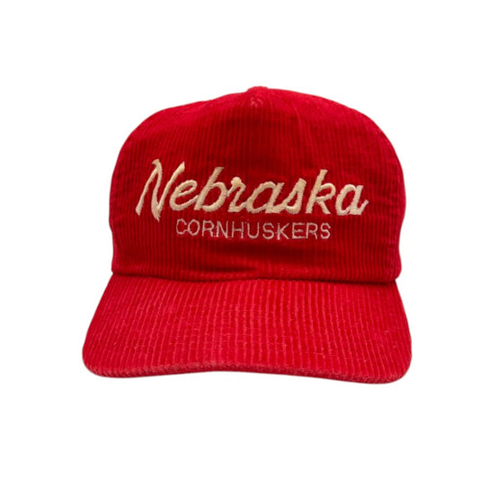 Vintage Nebraska Huskers Corduory Script Zipback