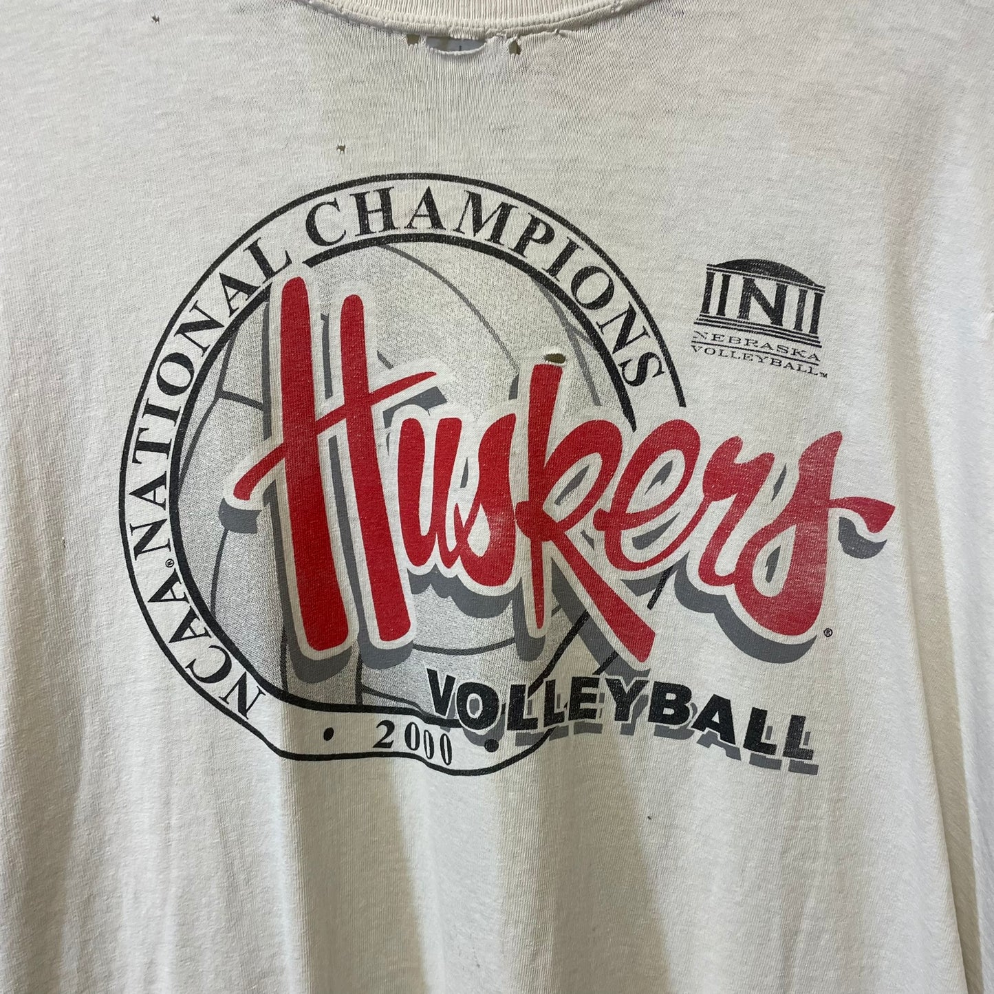 Vintage Nebraska Huskers Volleyball 2000 National Champions Shirt L