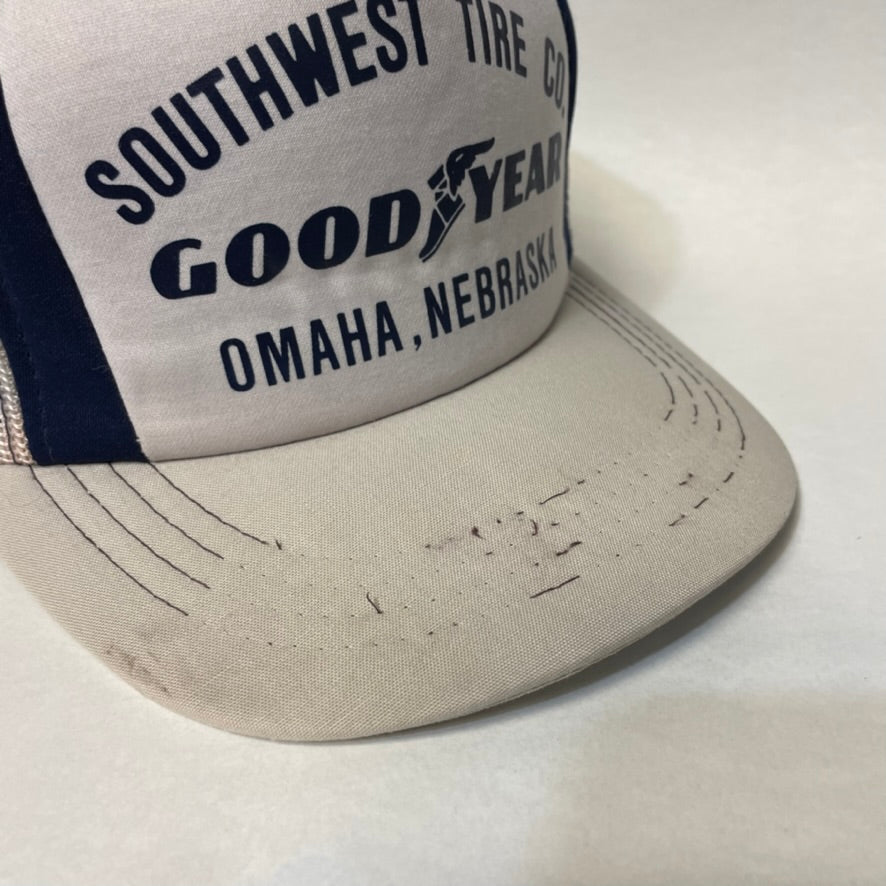 Vintage GOODYEAR Omaha Nebraska Snapback Hat
