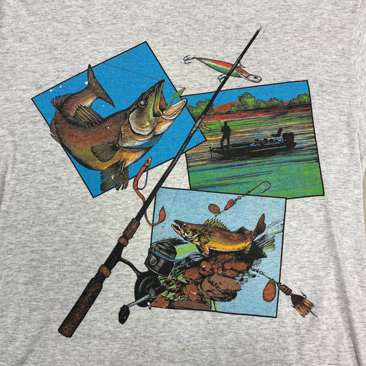 Vintage Fishing Graphic Shirt L