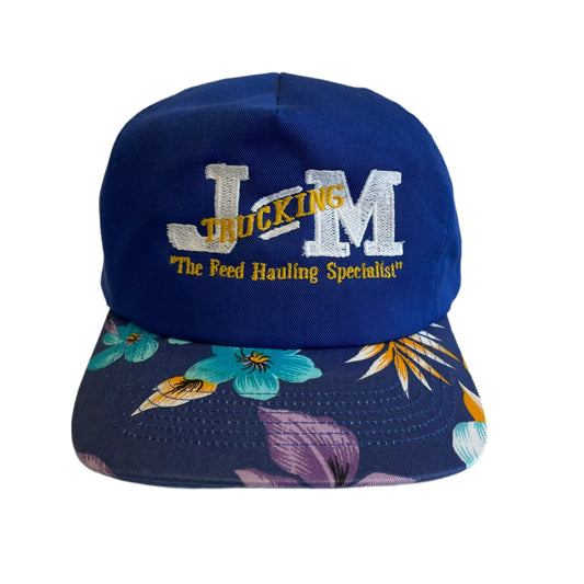 Vintage JM Trucking Floral Snapback