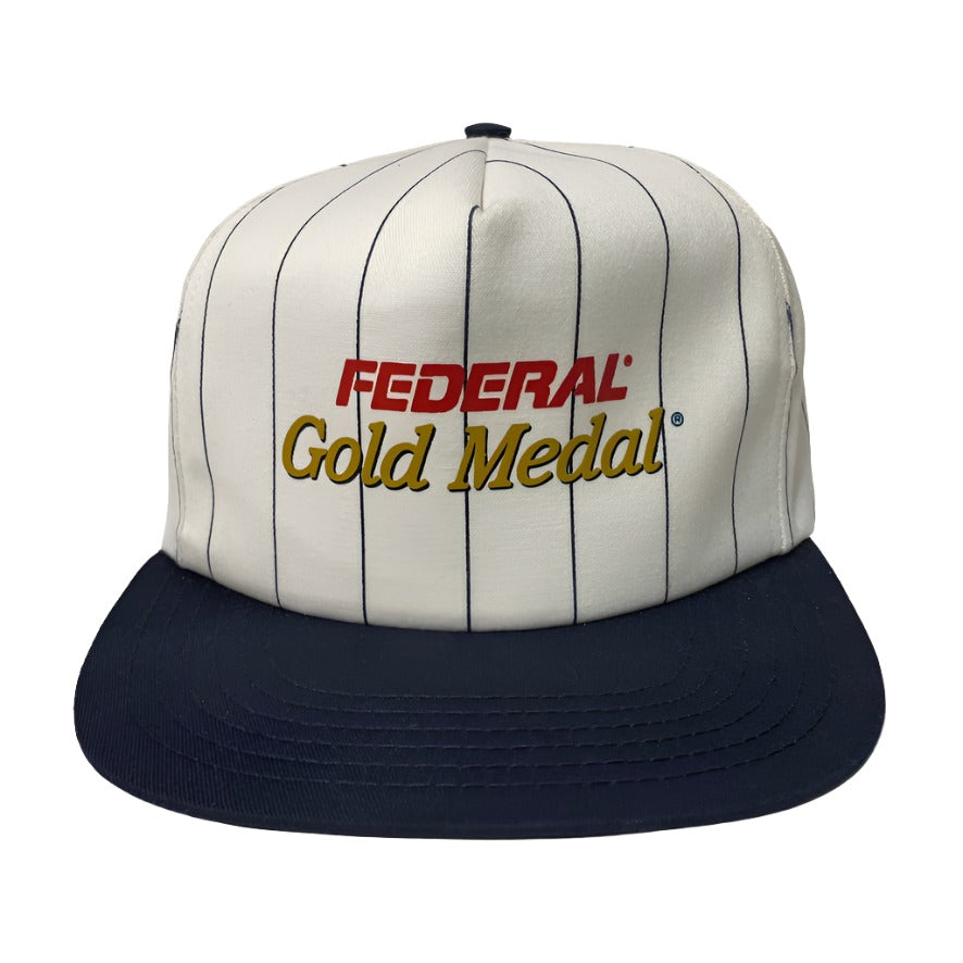 Vintage Federal Gold Medal Pinstripe Strapback