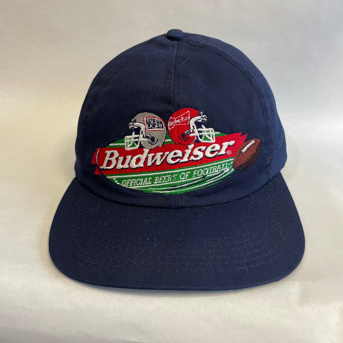Vintage Budweiser Official Beer of Football Strapback Hat