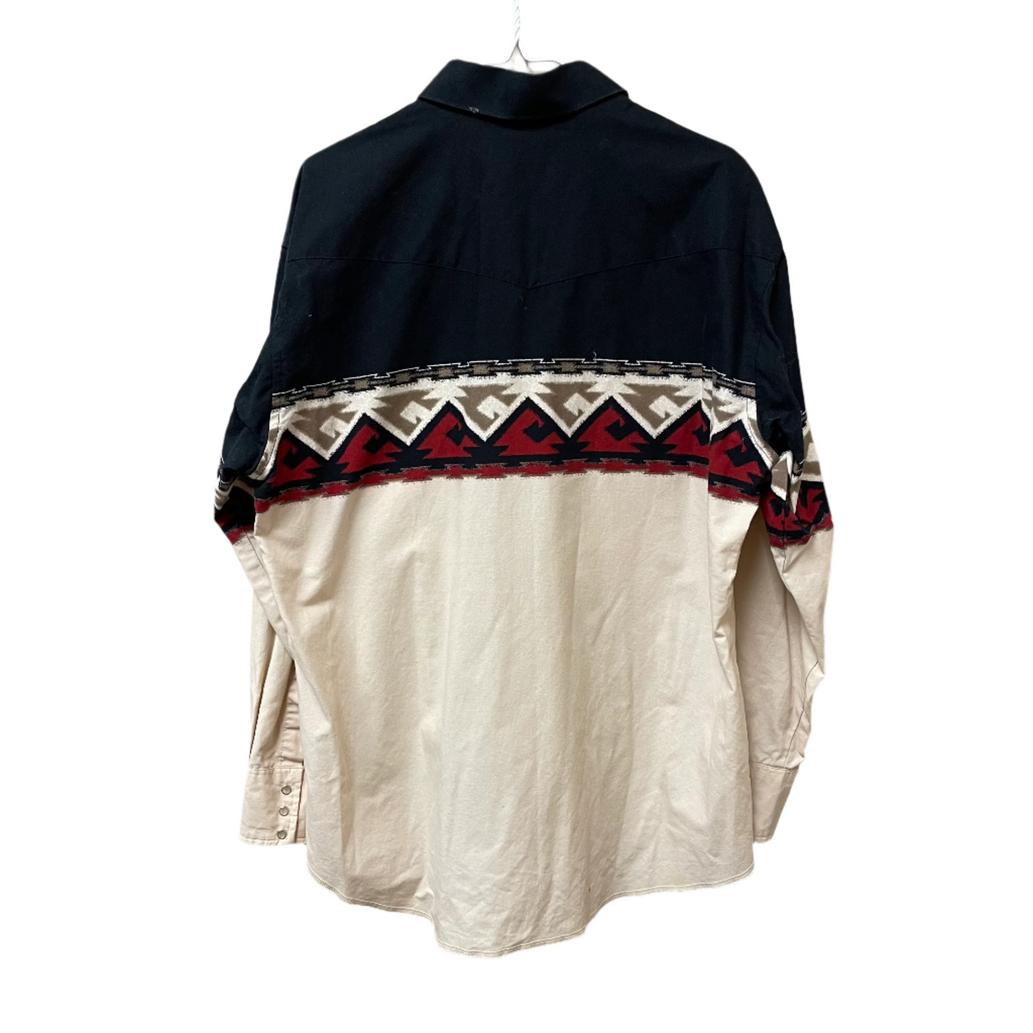 Vintage Wrangler Aztec Western Pearlsnap L