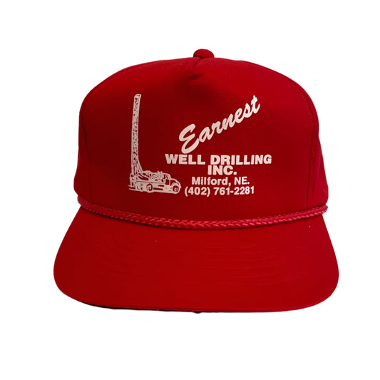 Vintage Earnest Well Drilling Milford Nebraska Snapback Hat