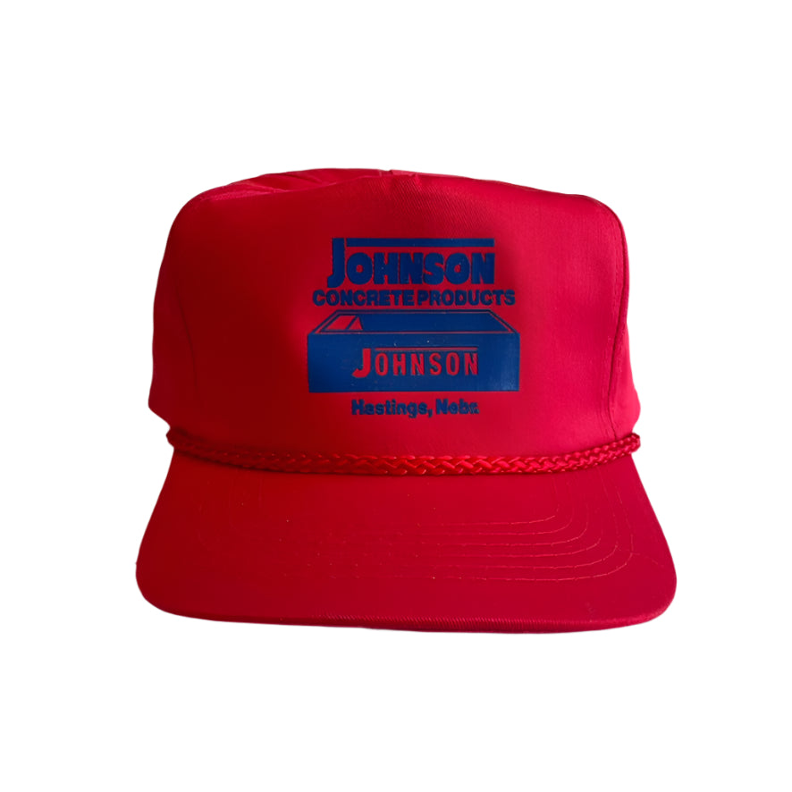 Vintage Johnson Concrete Products Hastings, NE Snapback Hat