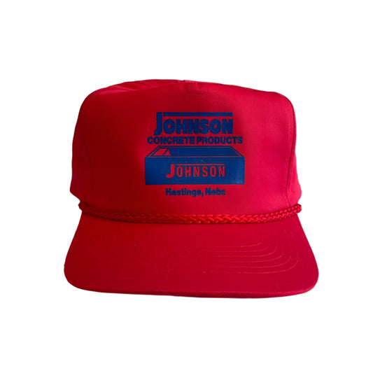Vintage Johnson Concrete Products Hastings, NE Snapback Hat