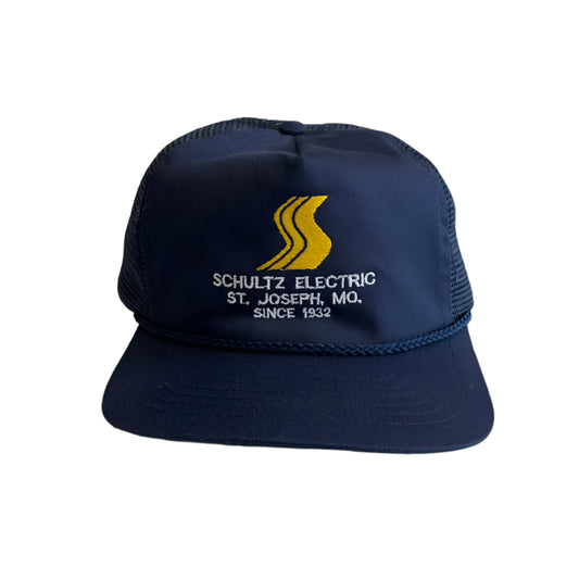 Vintage Schultz Electric St. Joseph, MO Snapback Trucker Hat