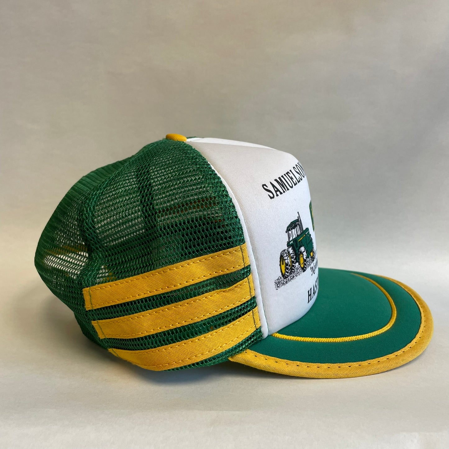 Vintage John Deere Samuelson Equipment 3 Stripe Snapback Hat