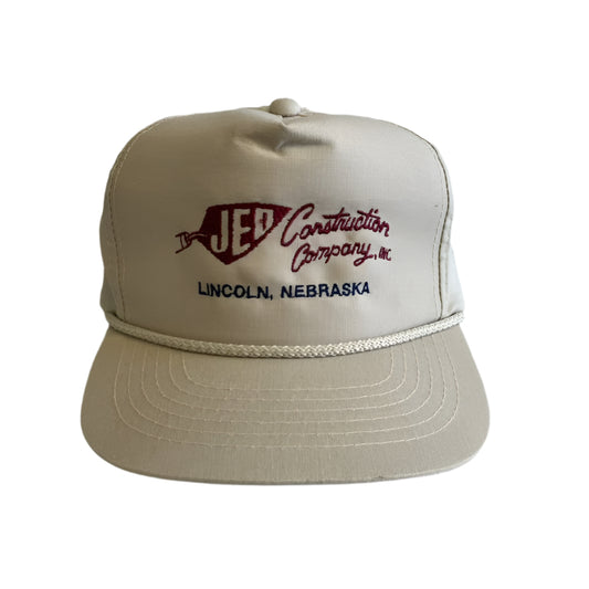 Vintage JED Construction Company Lincoln, NE Snapback Hat