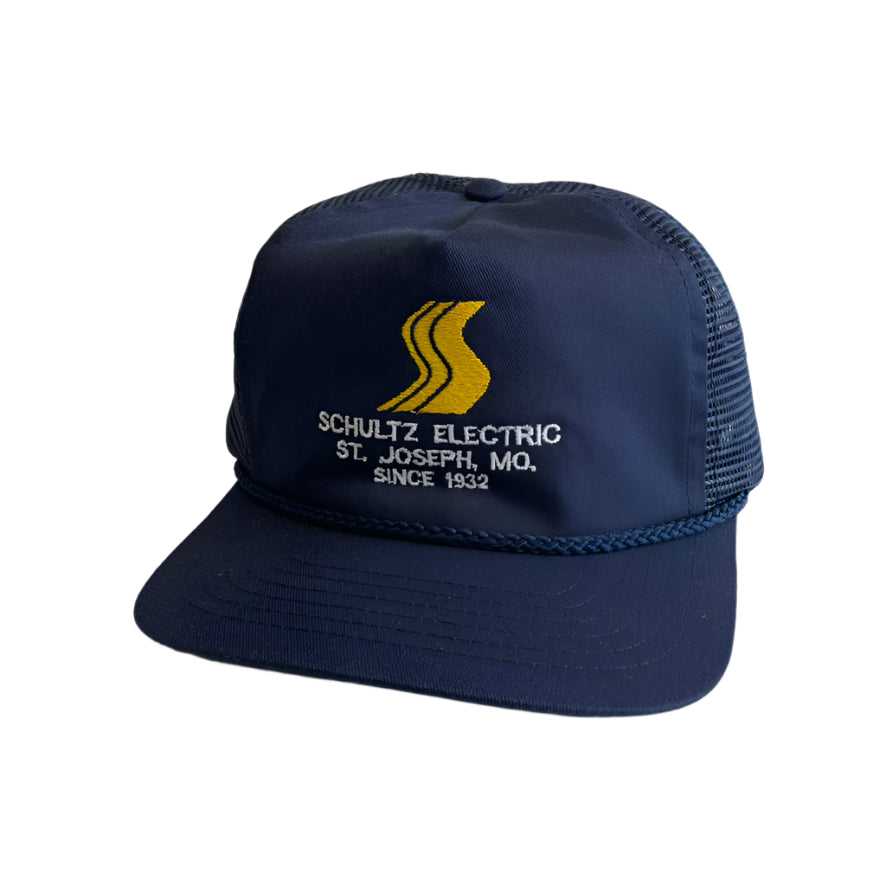 Vintage Schultz Electric St. Joseph, MO Snapback Trucker Hat