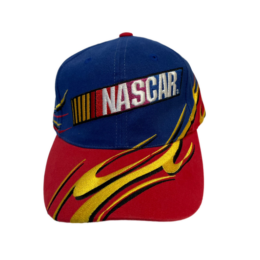 Vintage Nascar Flames Snapback Hat