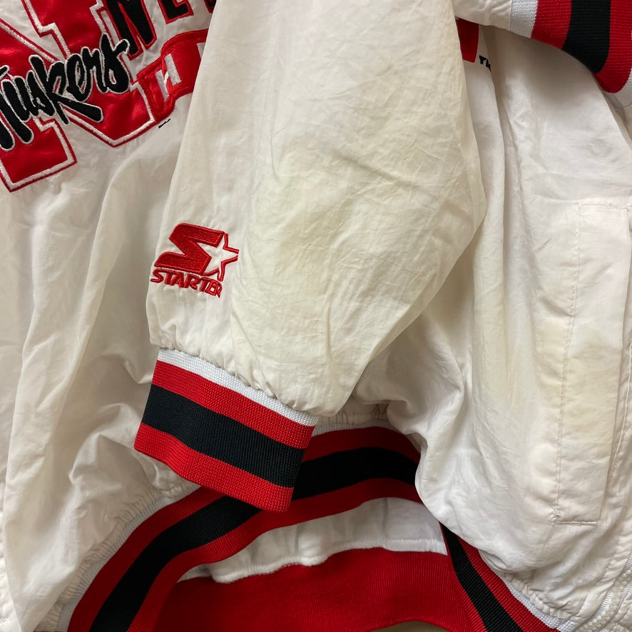 Vintage Nebraska Huskers STARTER Windbreaker L