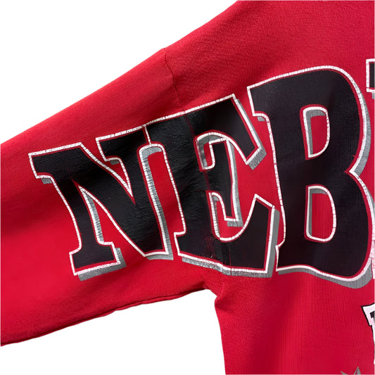 Vintage Nebraska Huskers Spellout Crewneck M